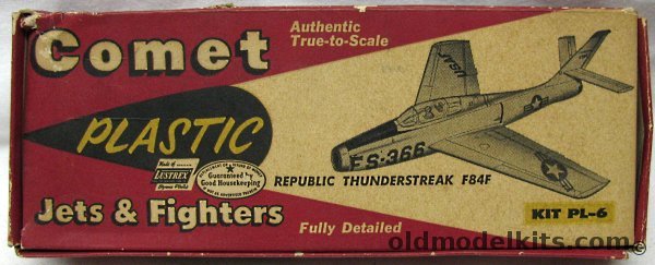 Comet 1/82 Republic F-84F Thunderstreak - Flip Top Box Issue, PL6 plastic model kit